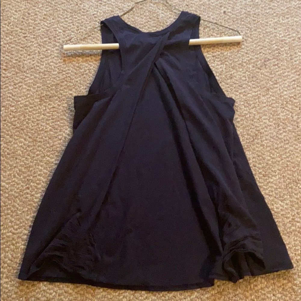 blue lululemon cut out tank